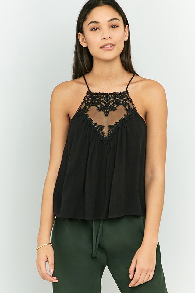 Pins & Needles Apron Neck Lace Cami | Urban Outfitters UK