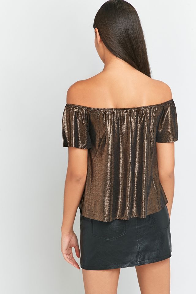 Sparkle Fade Liquid Glitter Off-The-Shoulder Top Urban