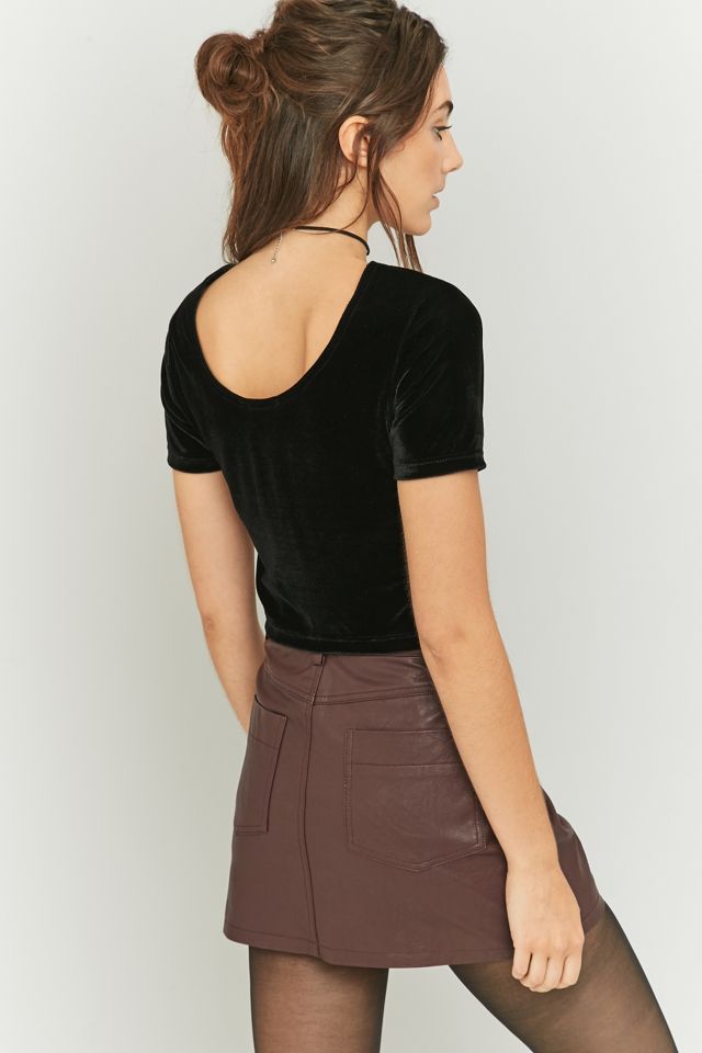 Urban Outfitters Velvet Crop Top #3
