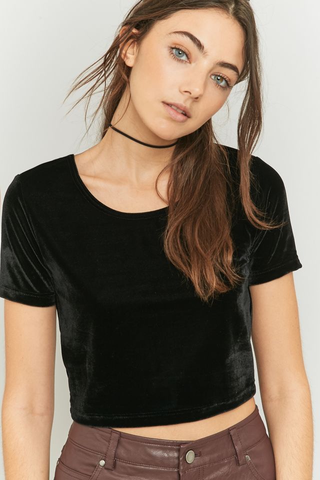Urban Outfitters Velvet Crop Top #5