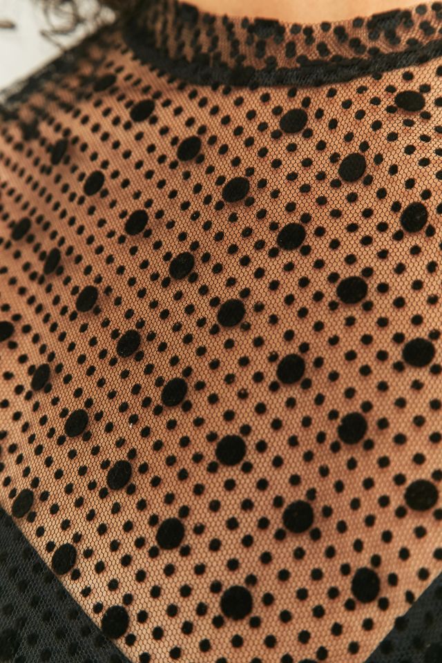 Light Before Dark Polka Dot Black Mesh T-shirt #2
