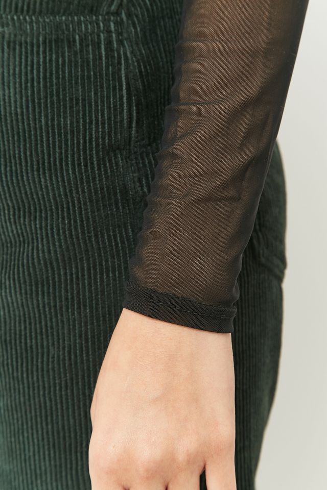 Light Before Dark Mesh Long Sleeve Black Turtleneck Top #2