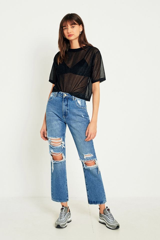 Light Before Dark Lurex Metallic Sheer T-Shirt #1