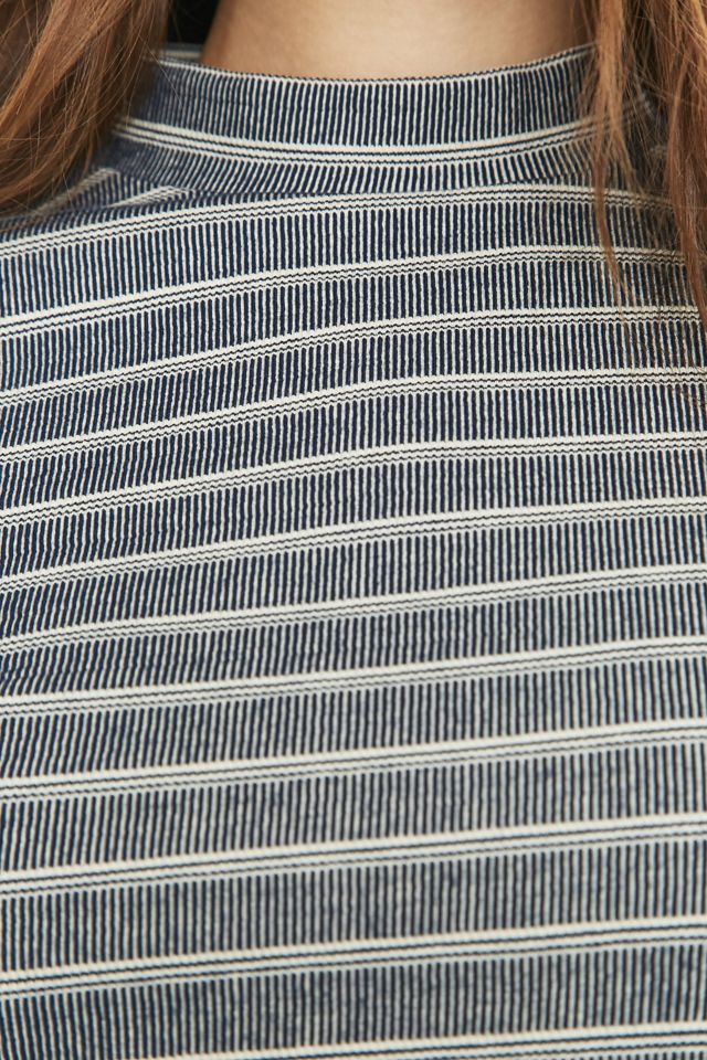 Urban Outfitters - Haut à col roulé court en jean à rayures #2