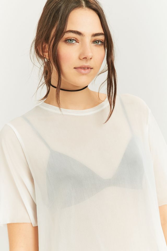 Light Before Dark Oversized Mesh T-shirt #1