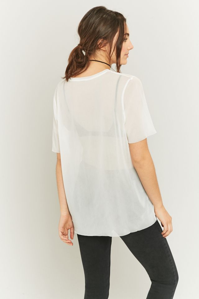 Light Before Dark Oversized Mesh T-shirt #3