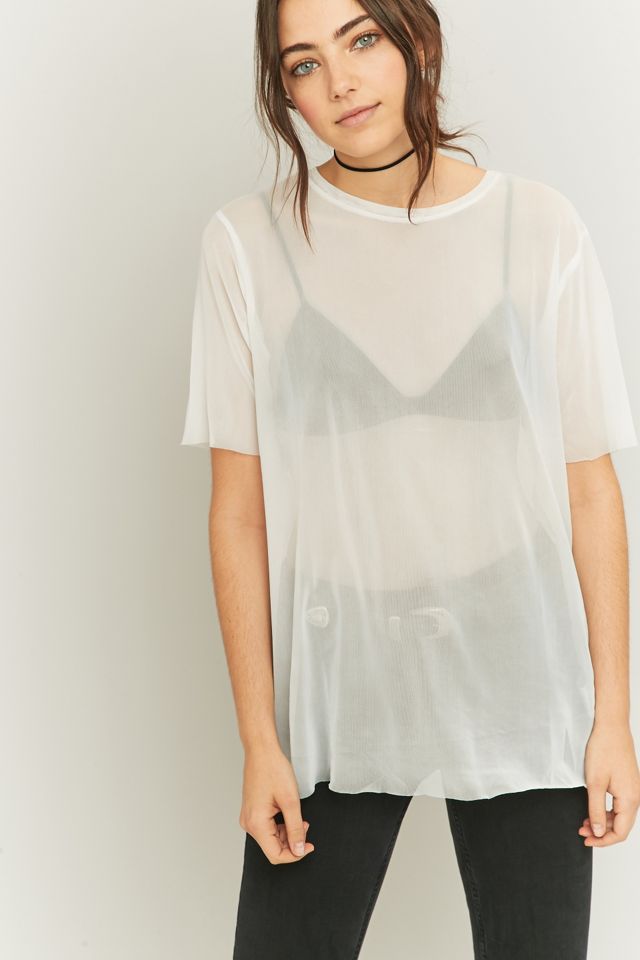 Light Before Dark Oversized Mesh T-shirt #5