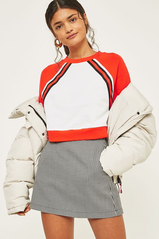 BDG Striped Raglan Sleeve Cropped Jumper #1