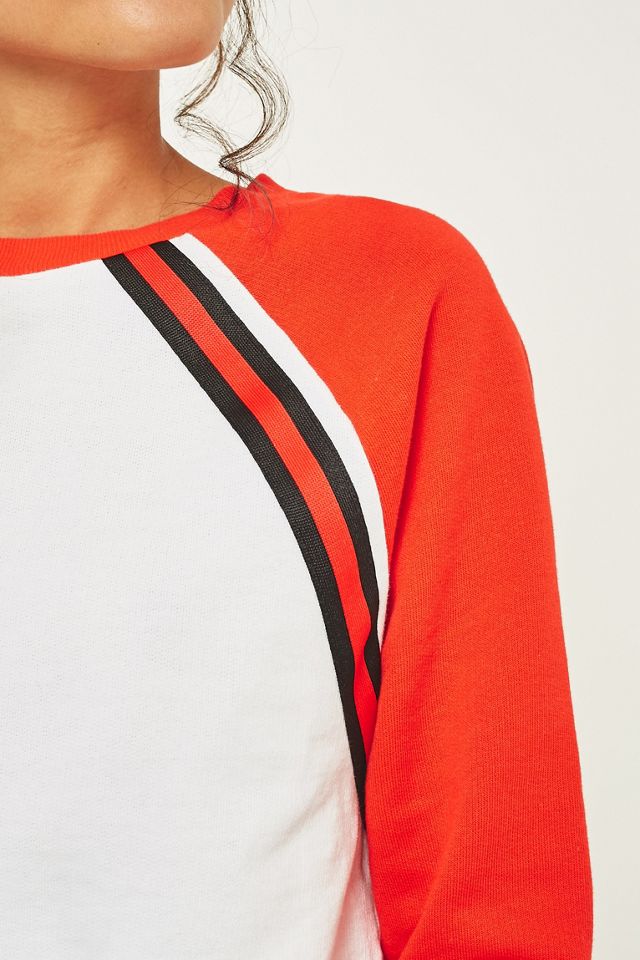 BDG Striped Raglan Sleeve Cropped Jumper #2