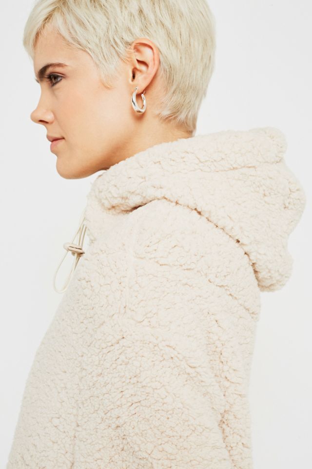 BDG New Teddy Half-Zip Hooded Popover #3
