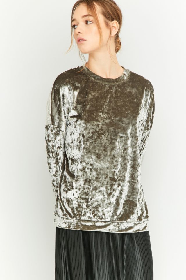 Crushed sale velvet sweater