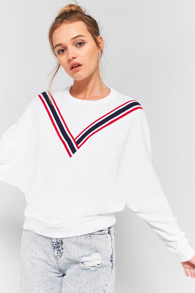 BDG V-Stripe Black Batwing Sweatshirt #1