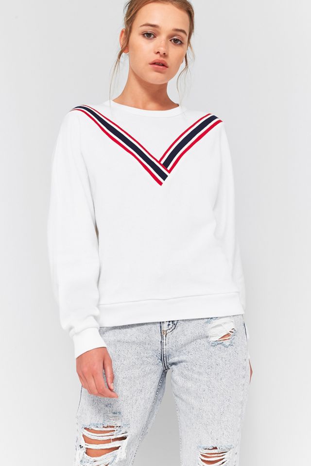 BDG V-Stripe Black Batwing Sweatshirt #4