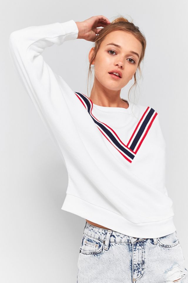 BDG V-Stripe Black Batwing Sweatshirt #5