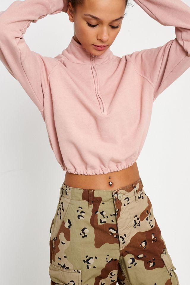 BDG Jersey Elastic Waist Cropped Track Jumper #3