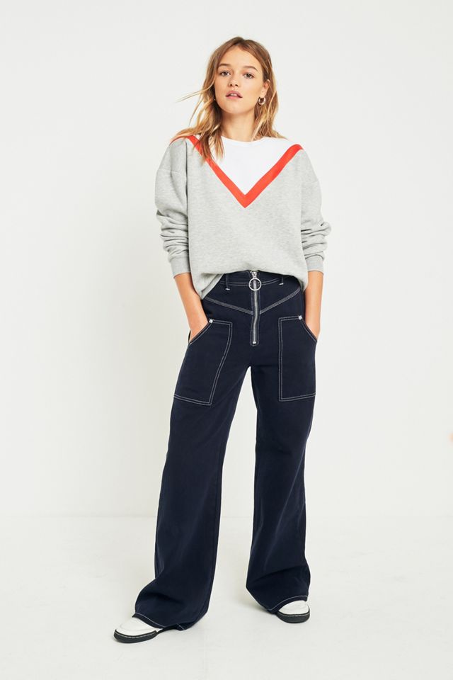 BDG Chevron Striped Sweatshirt #1