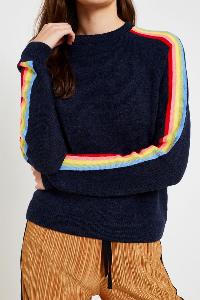 Urban Outfitters Striped Rainbow Jumper #1