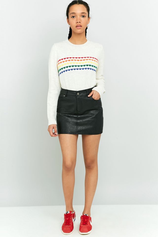 Urban Outfitters - Pull à motifs cœurs arc-en-ciel #4