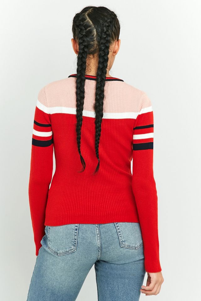 Urban Outfitters Fitted Ribbed Striped Jumper #3