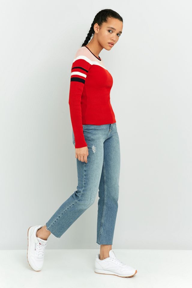 Urban Outfitters Fitted Ribbed Striped Jumper #4