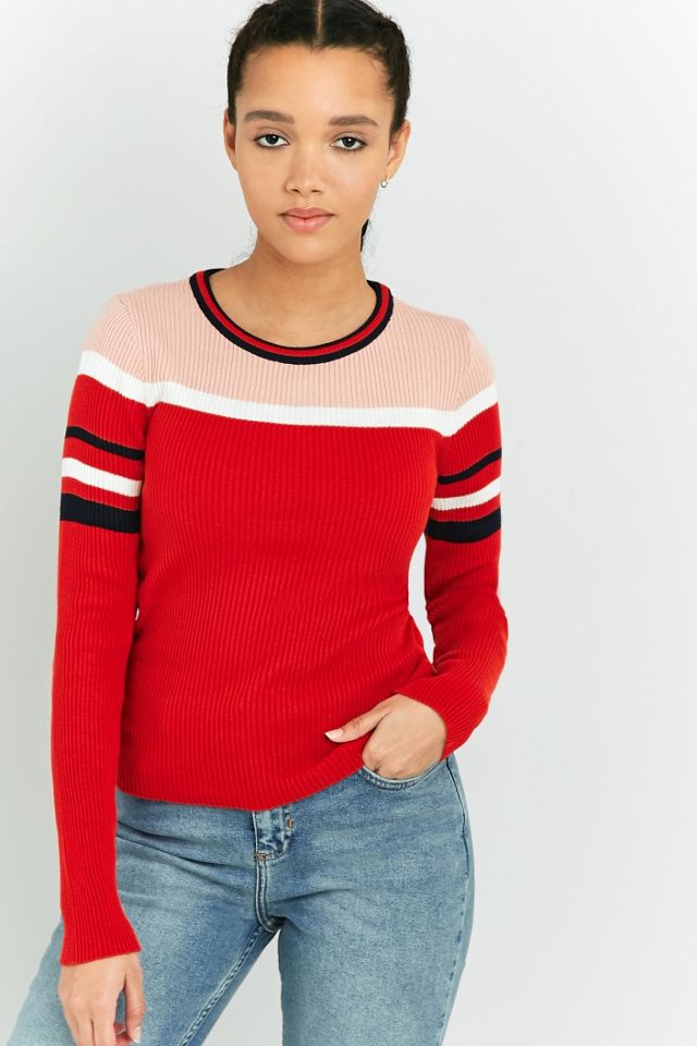 Urban Outfitters Fitted Ribbed Striped Jumper #5