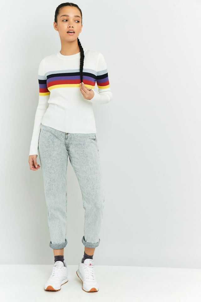 Urban Outfitters – Pullover mit Blockstreifen in Regenbogenfarben #1
