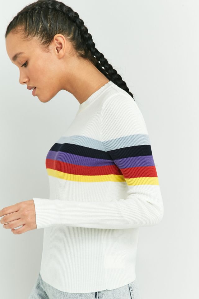 Urban Outfitters – Pullover mit Blockstreifen in Regenbogenfarben #2