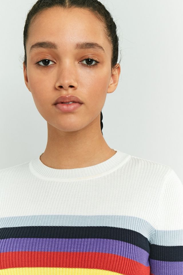 Urban Outfitters – Pullover mit Blockstreifen in Regenbogenfarben #5