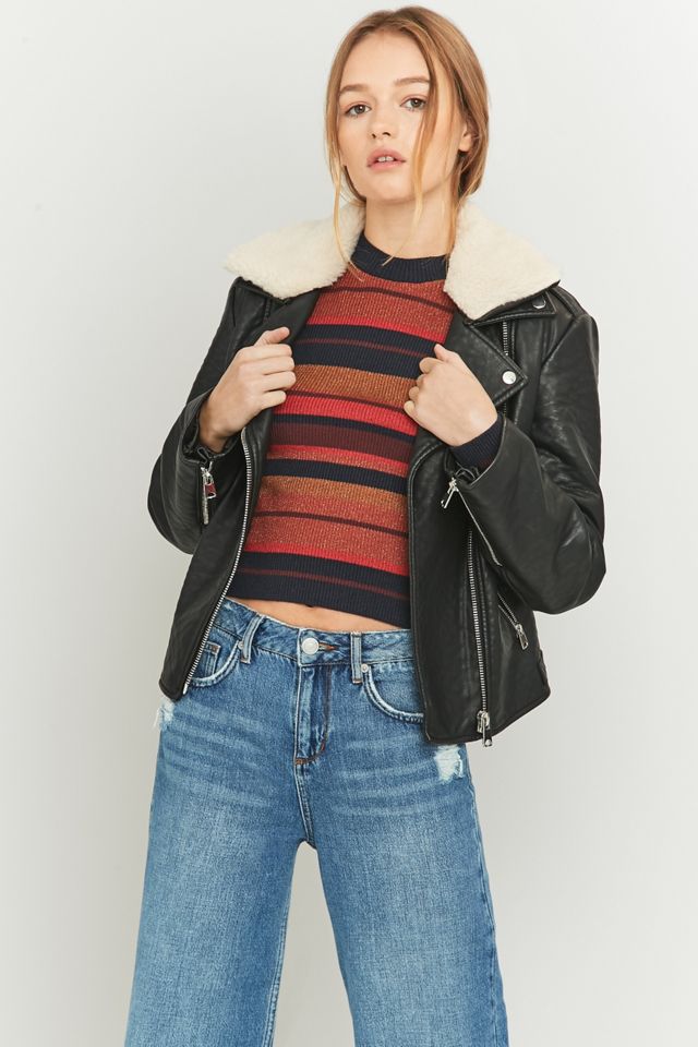 Urban Outfitters Red Lurex Striped Cropped Jumper #2