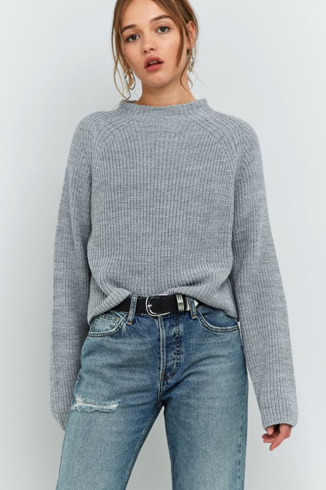 BDG High Neck Ribbed Fisherman Jumper | Urban Outfitters UK