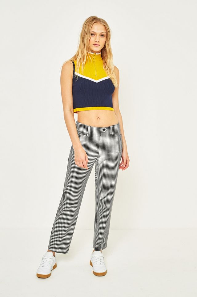 Urban Outfitters Mustard Half-Zip Cropped Tank Top #4