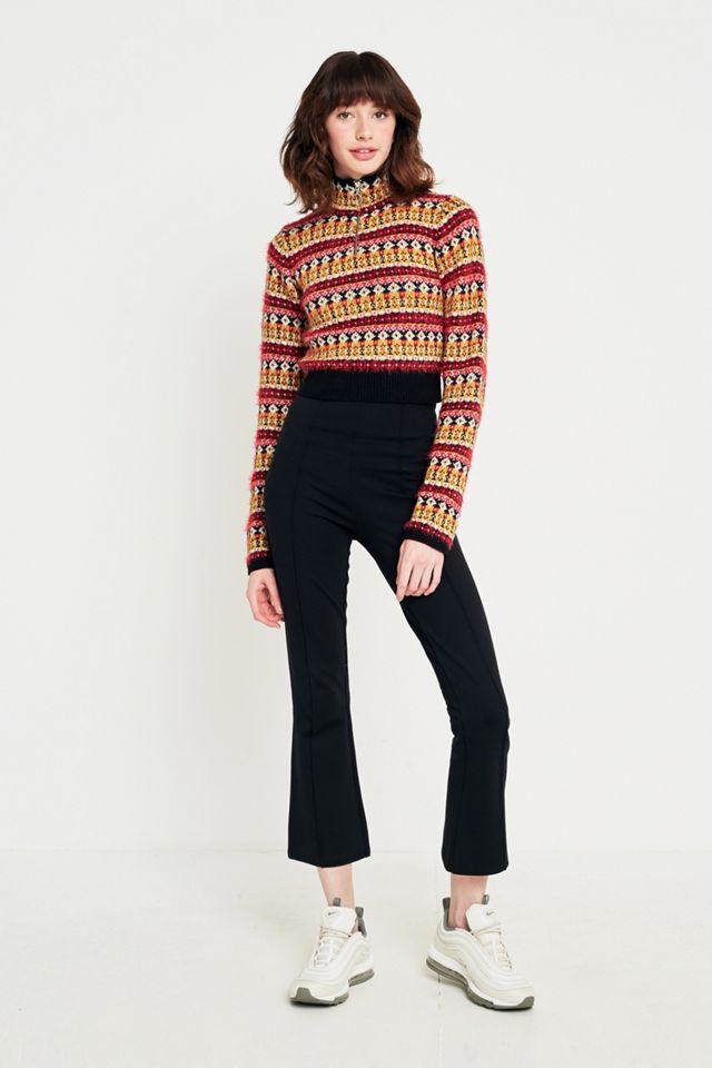 Urban Outfitters Fair Isle Cropped Half-Zip Jumper #1