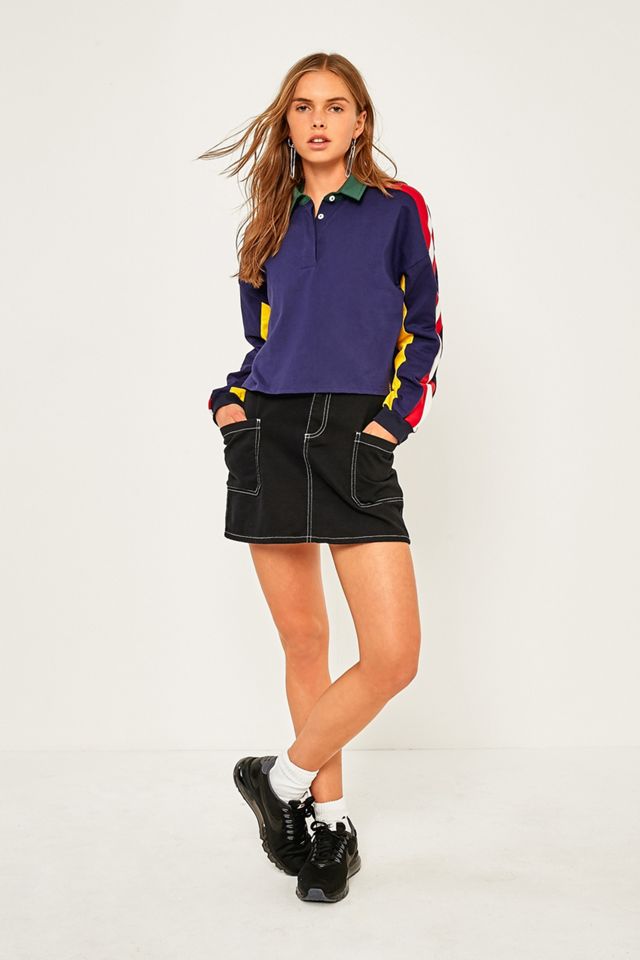 BDG Colour-Blocked Cropped Polo Shirt #1