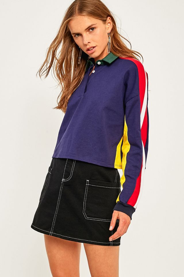 BDG Colour-Blocked Cropped Polo Shirt #4