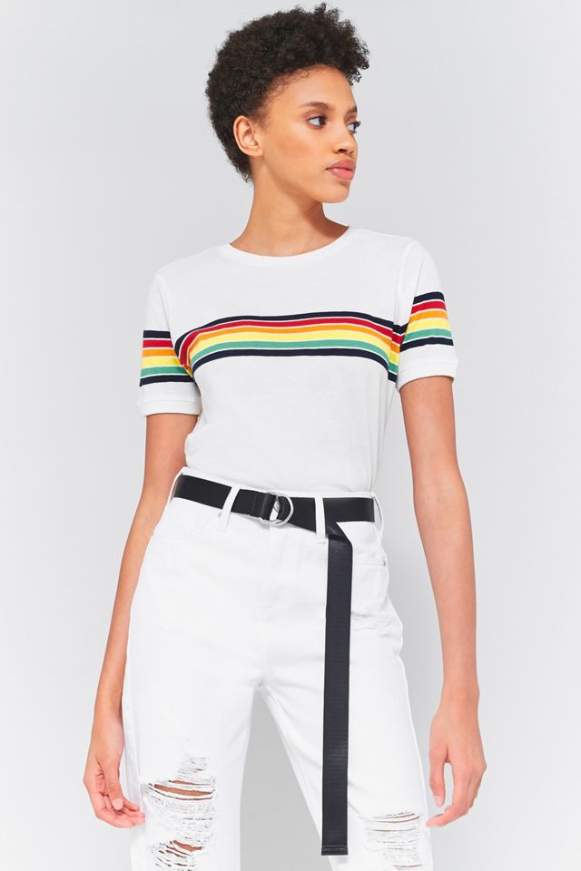 BDG Rainbow Striped T-Shirt #1