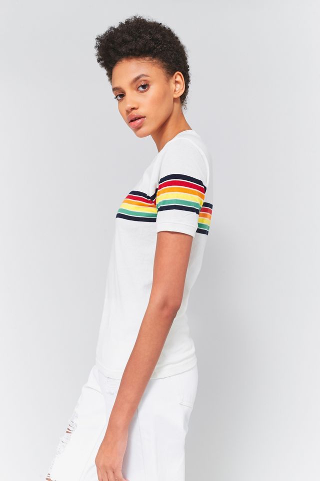 BDG Rainbow Striped T-Shirt #4
