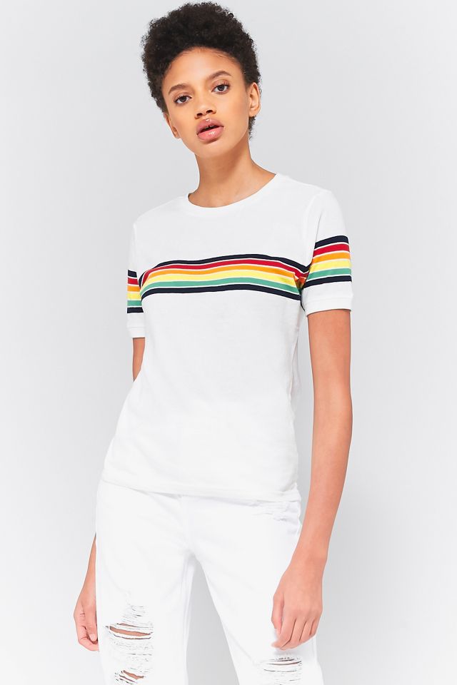 BDG Rainbow Striped T-Shirt #5