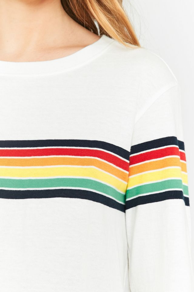 BDG – Longsleeve mit regenbogenfarbenen Streifen #2