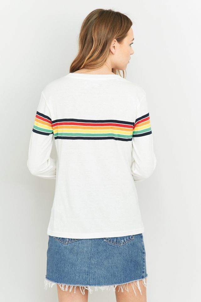 BDG – Longsleeve mit regenbogenfarbenen Streifen #3