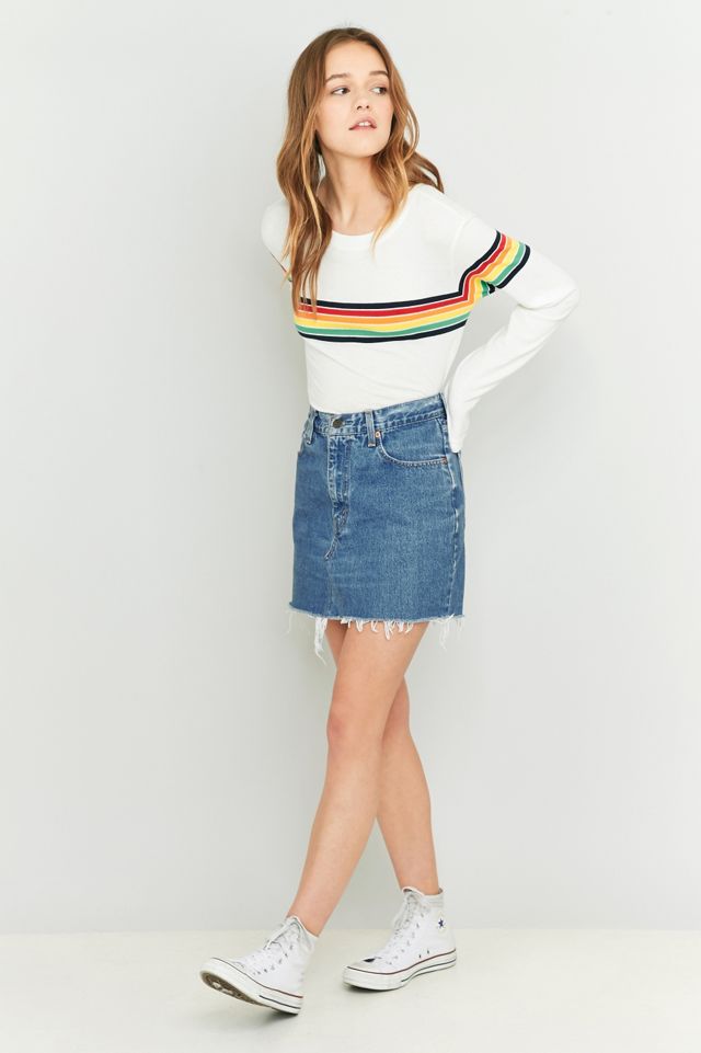 BDG – Longsleeve mit regenbogenfarbenen Streifen #4