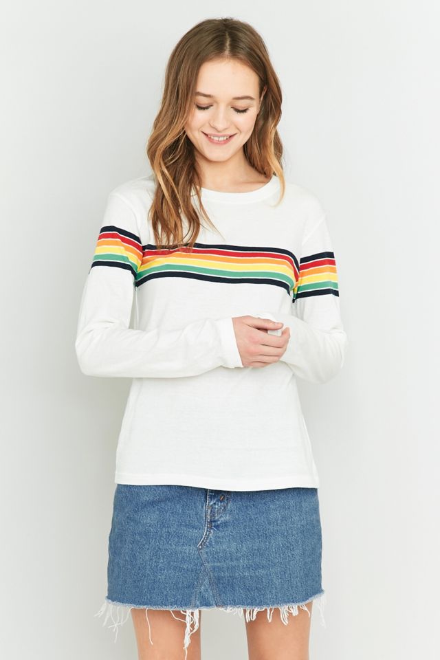 BDG – Longsleeve mit regenbogenfarbenen Streifen #5