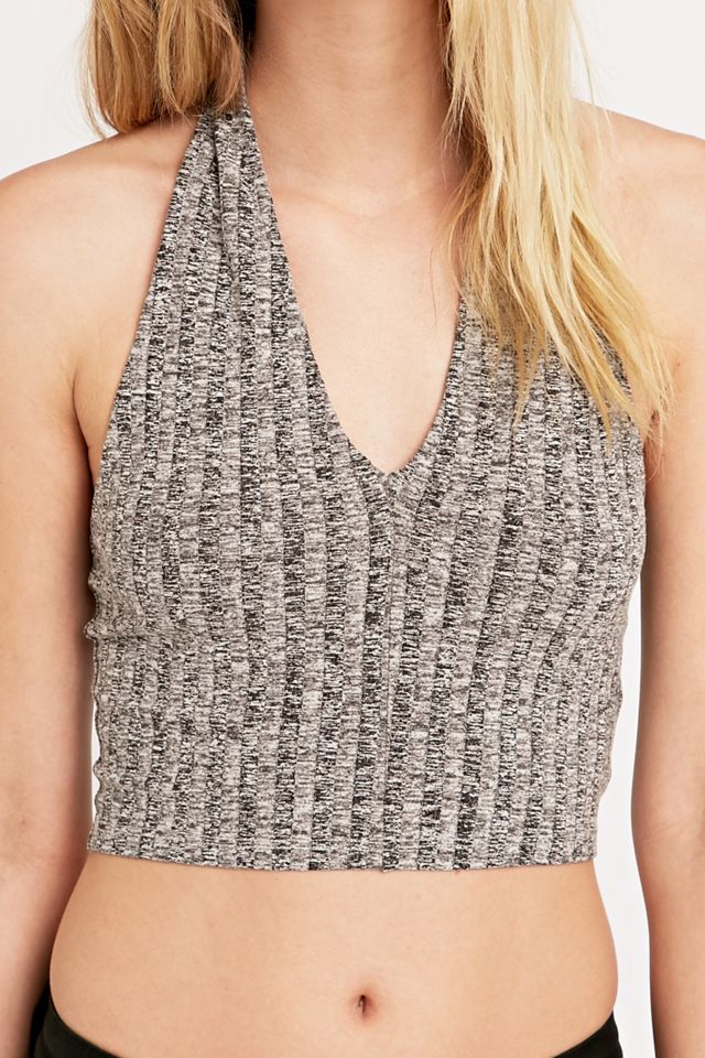 Sparkle & Fade Plunge Rib Halterneck Top #2