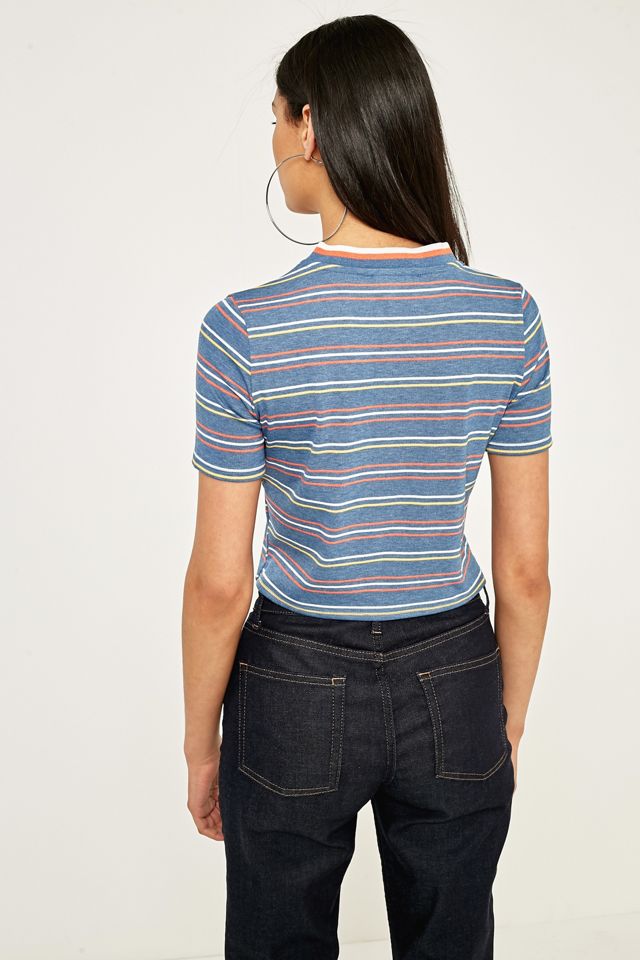 Urban Outfitters Tipped Striped Short Sleeve T-Shirt #3