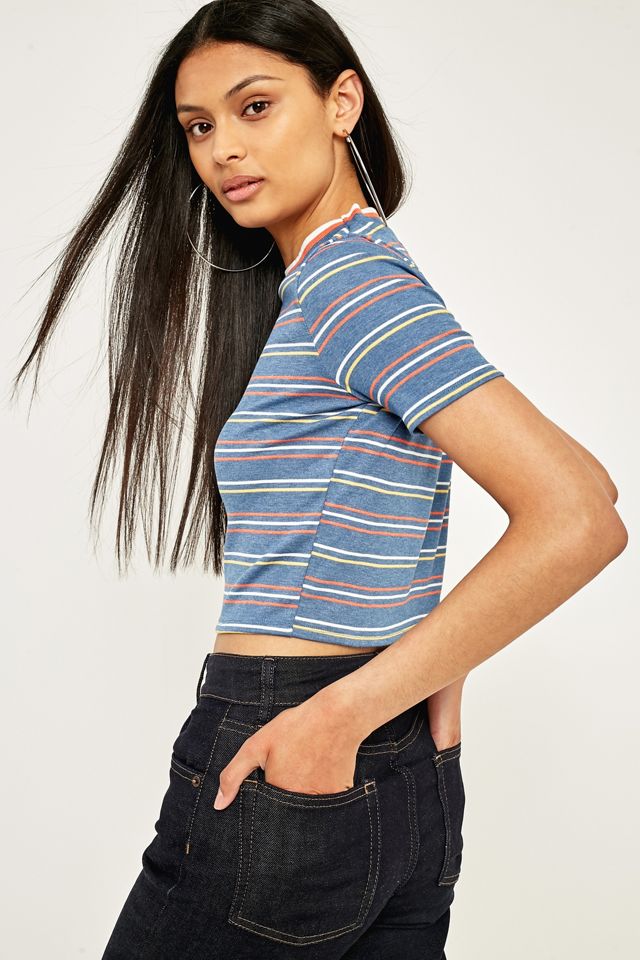 Urban Outfitters Tipped Striped Short Sleeve T-Shirt #4