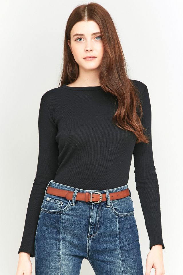 BDG Long Sleeve Waffle Knit Top #2