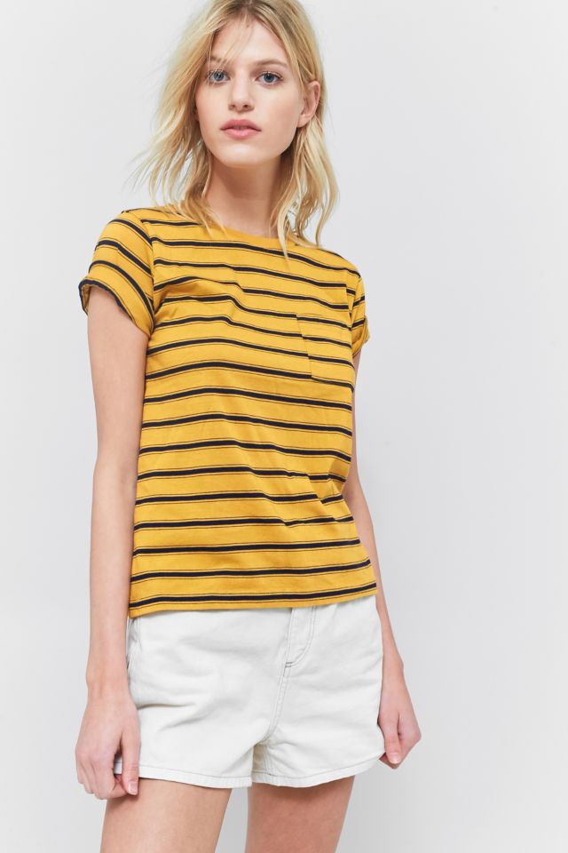 BDG Mustard Striped T-Shirt | Urban Outfitters UK