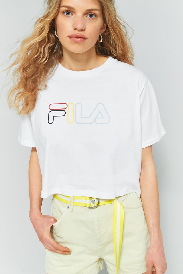 FILA Tracie Cropped White T-Shirt #2
