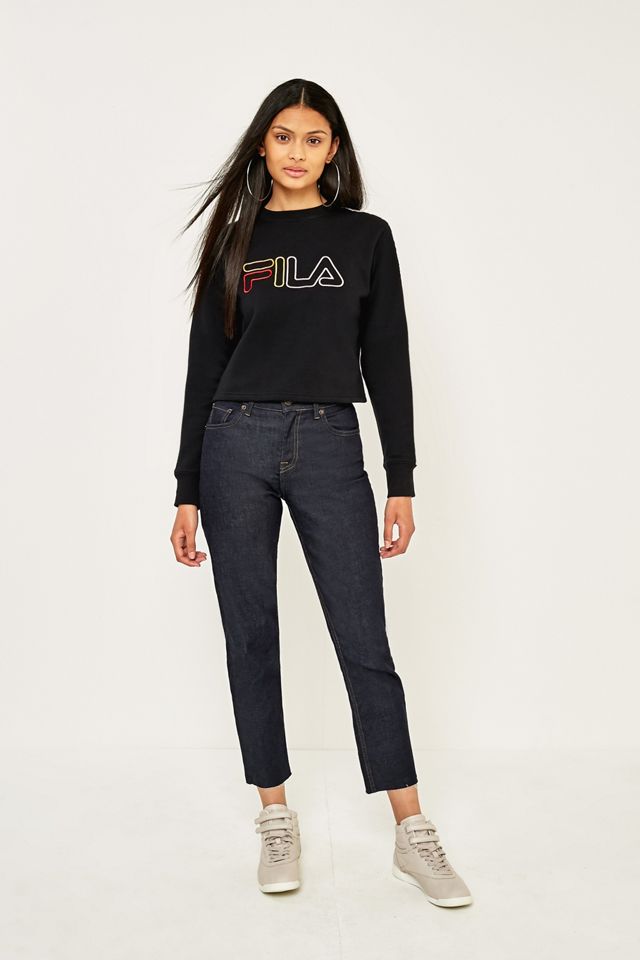 FILA Maglia a maniche a righe cropped #1