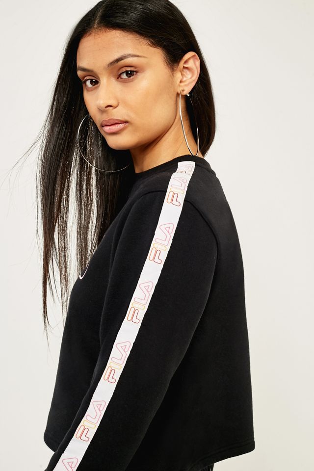 FILA Maglia a maniche a righe cropped #4