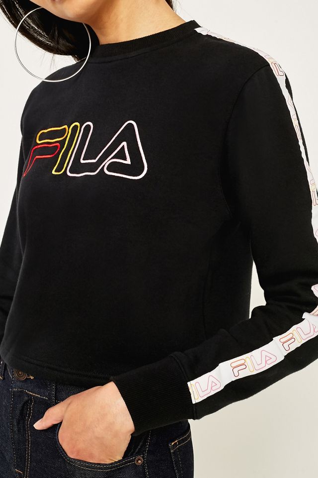 FILA Maglia a maniche a righe cropped #5